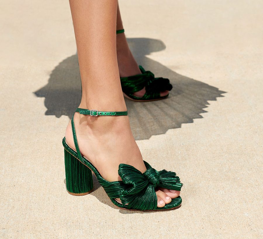 Emerald Green Camellia Shoes by Loeffler Randall
