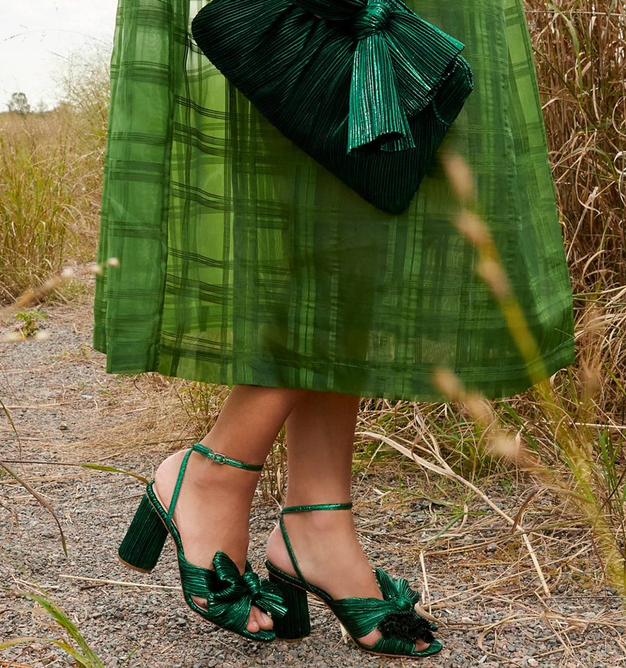 Emerald Green Camellia Shoes by Loeffler Randall