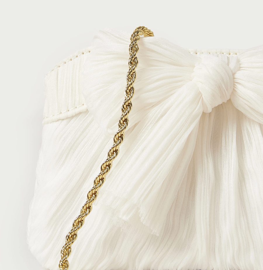 Mini Rochelle Pearl Bow Clutch Handbag by Loeffler Randall