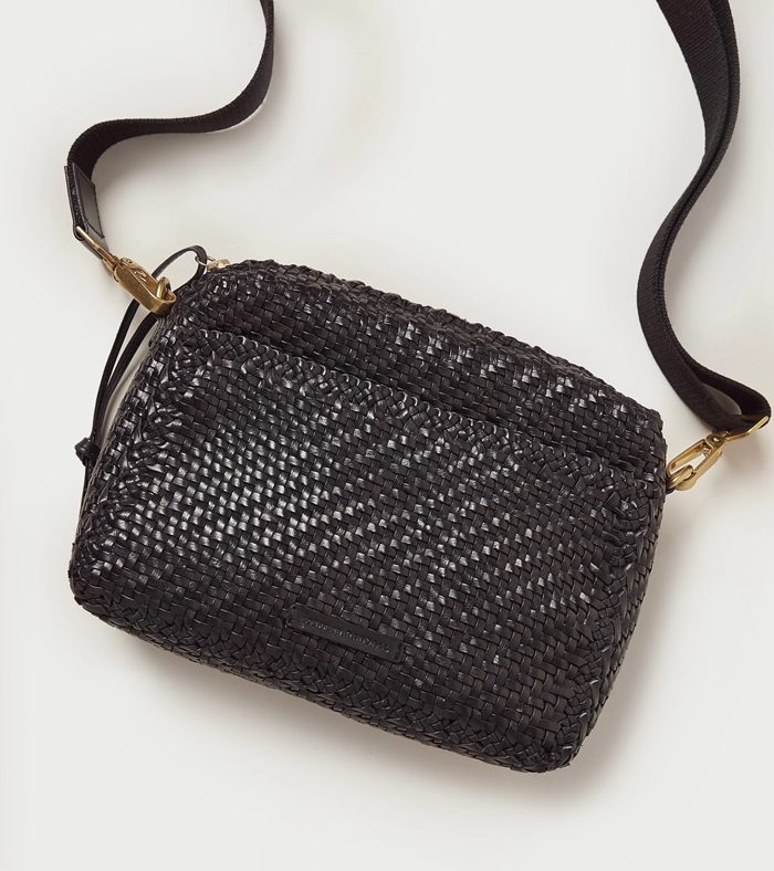Patricia Black Leather Woven Crossbody Bag by Loeffler Randall