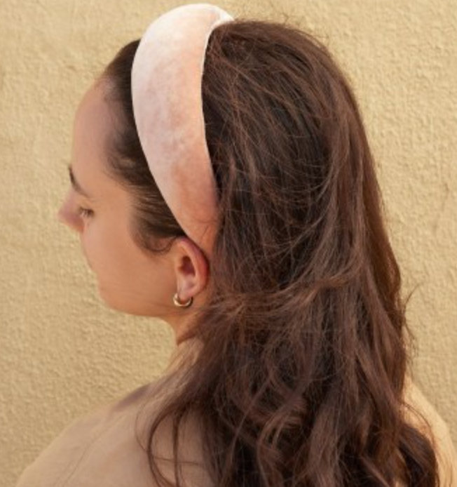 Bellamy Shell Puff Velvet headband by Loeffler Randall