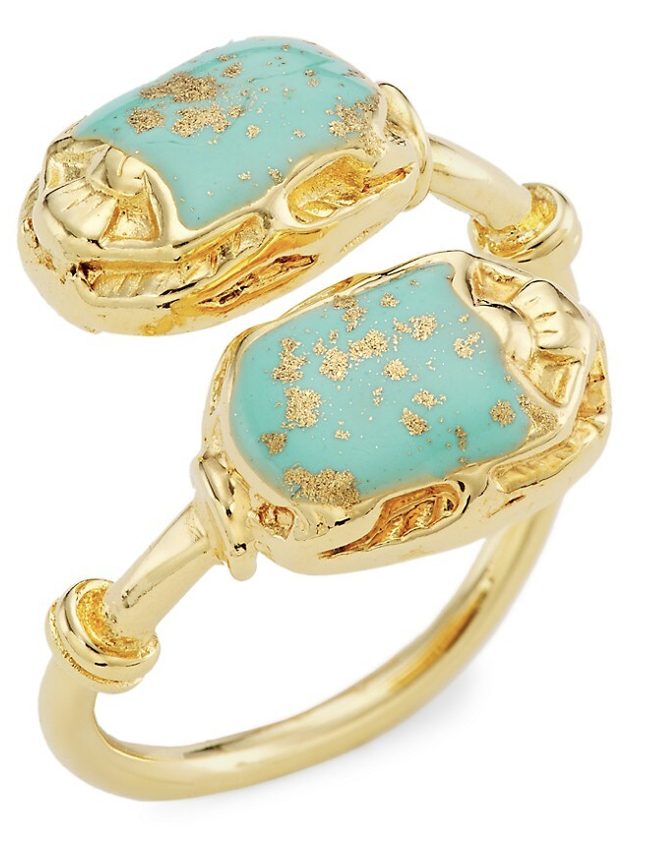 Aqua Gold Ring by Gas Bijoux