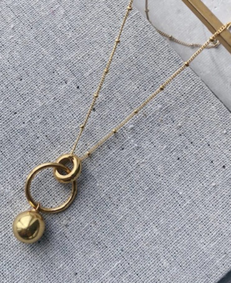 The Layla Gold Ball Necklace by Shyla Jewellery