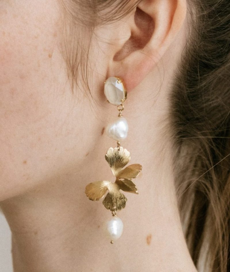 Rose, Bridal Earrings by Maison Sabben