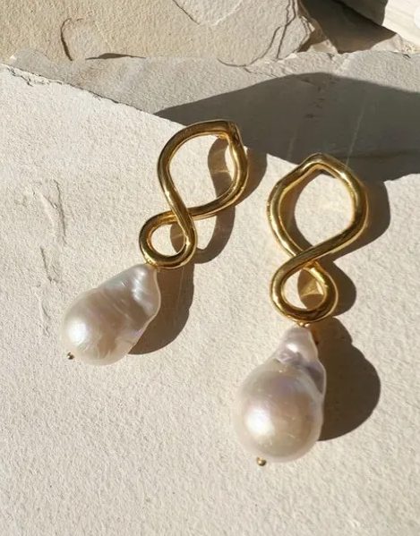 Corsica Baroque Pearl Earring by Shyla