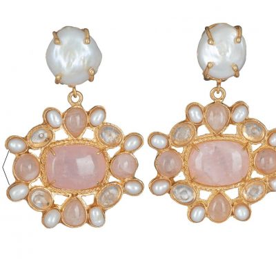 Pink-and-pearl-statement-earrings