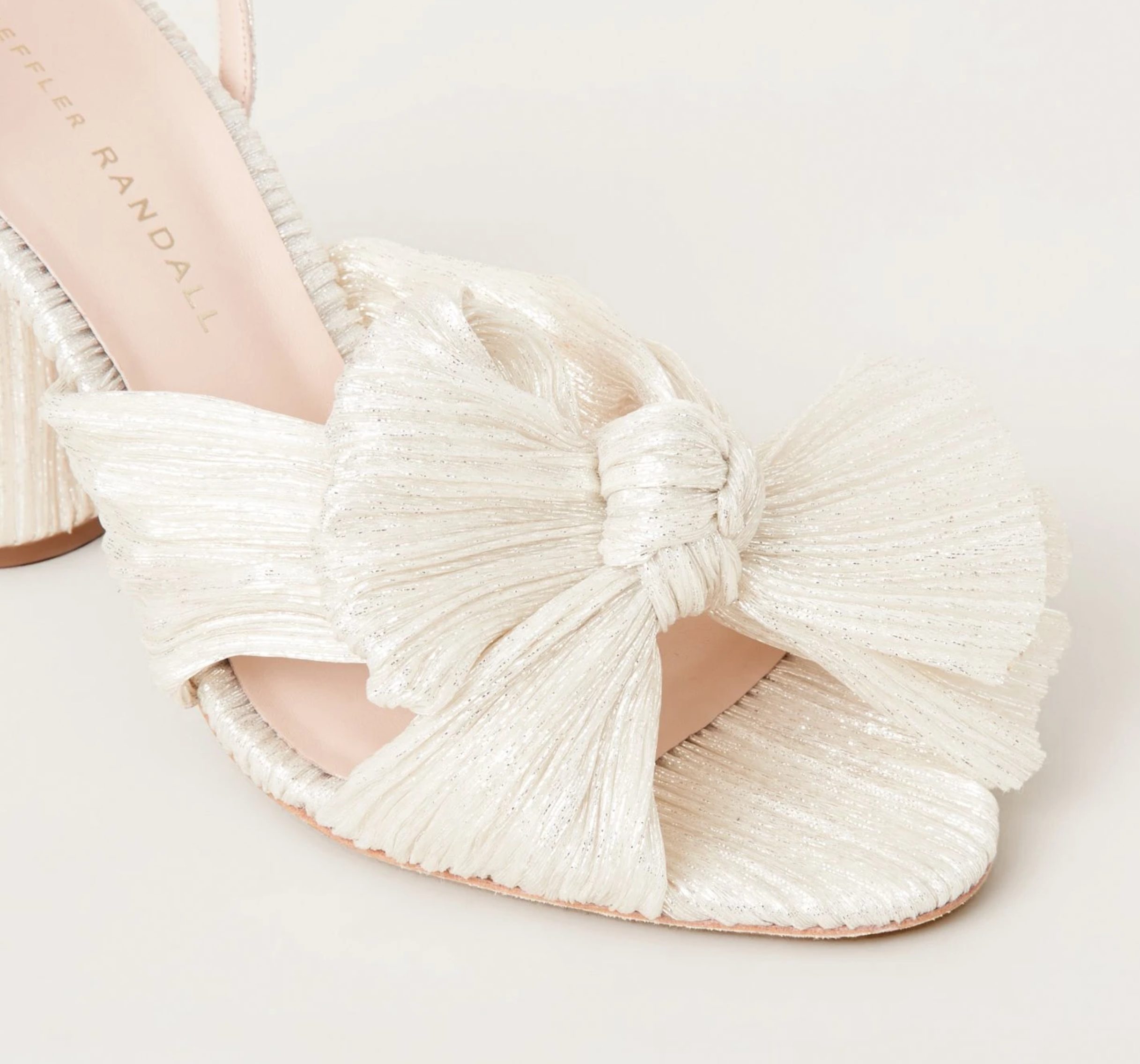 Camellia White Shimmer Shoes by Loeffler Randall - T H E W H I T E & G ...