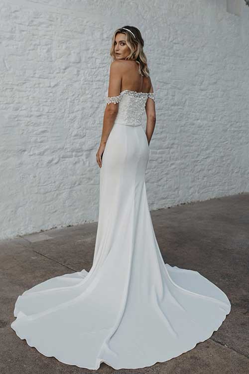 Love Story Bride Bardot Off-Shoulder Wedding Dress