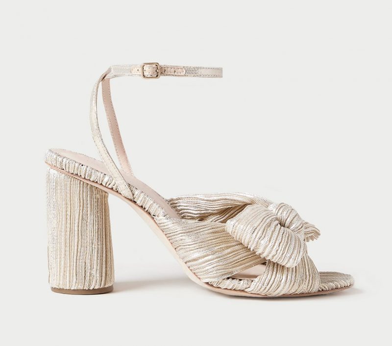 platinum gold sandal high heel shoe side profile