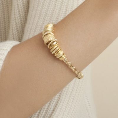 Gold-Textured-Charm-Bracelet-by-Gas-Bijou