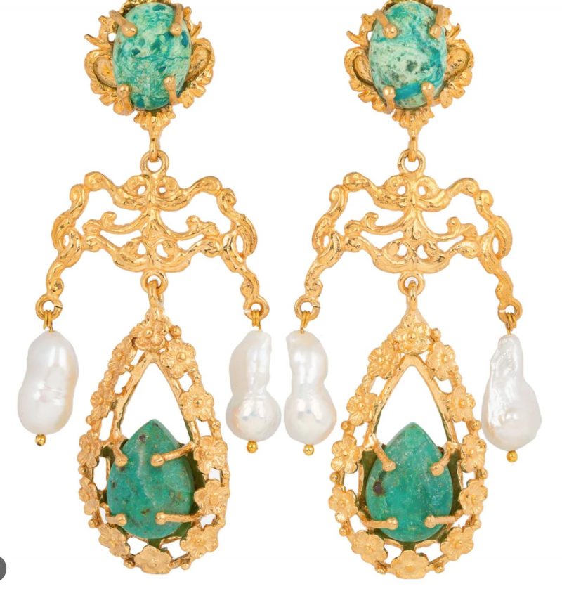 Christie Nicolaides turquoise liliana earrings