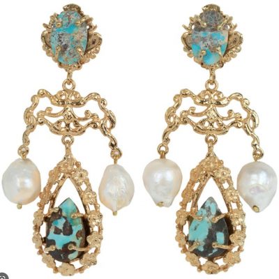 Christie Nicolaides turquoise liliana earrings